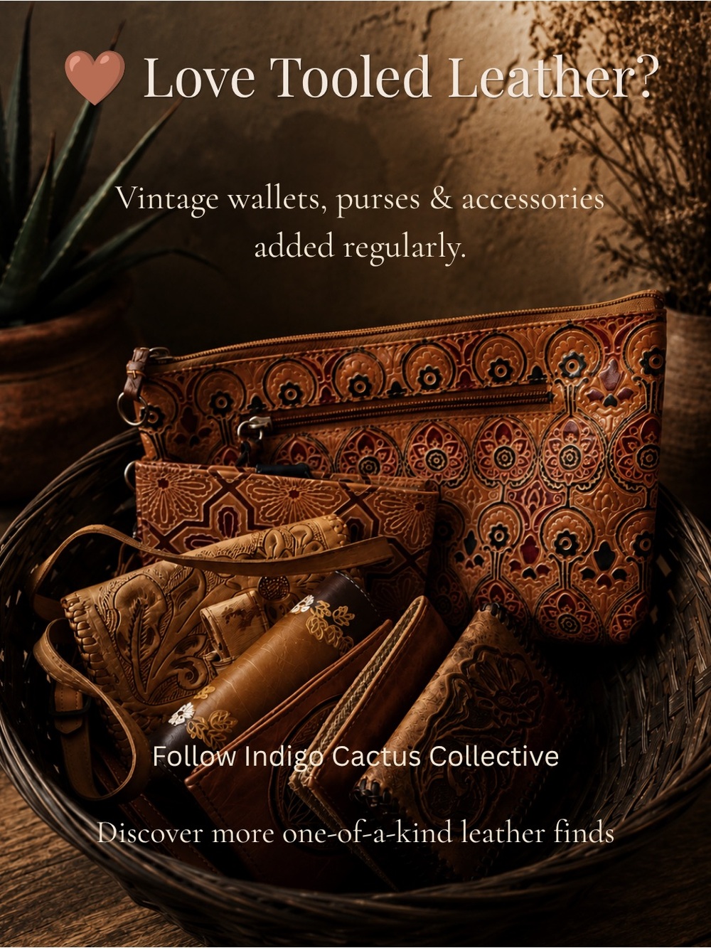 Vintage Hand Painted Genuine‎ Leather Floral Wallet Card Holder Made in India - Picture 8 of 8